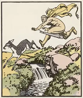 Herakles Chases the Cerynean Hind Print