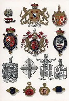 Heraldic crests, rings and brooches in enamel and gold Heraldic crests, rings and brooches in enamel and gold