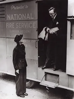 Herbert Morrison, mobile kitchen donation, WW2 Herbert Morrison, mobile kitchen donation, WW2