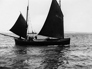 Herring drifter in St Ives Bay, Cornwall Herring drifter in St Ives Bay, Cornwall