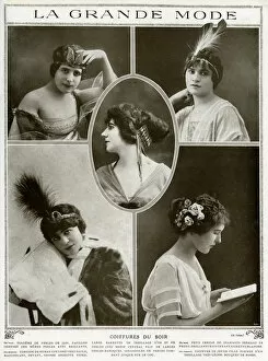 Accessories Gallery: High fashion evening hairstyles with accessories 1912