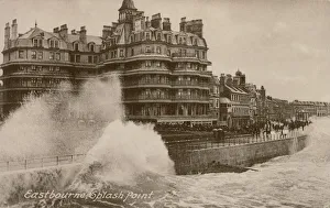 High tide and splash point, Eastbourne, East Sussex High tide and splash point, Eastbourne, East Sussex