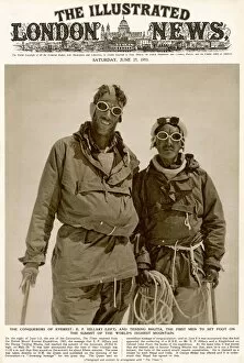 1953 Collection: Hillary and Tensing Bhutia conquering Everest