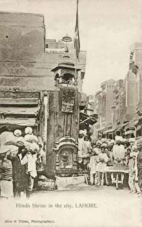 Hindu Shrine at edge of Street in Lahore, Punjab, Pakistan Hindu Shrine at edge of Street in Lahore, Punjab, Pakistan