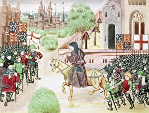 Uprising Gallery: History of England. Peasants revolt led by Wat Tyler in 138