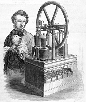 Hjorths electro-magnetic motive engine Hjorths electro-magnetic motive engine