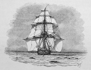 <b class=qtipBold><figcaption>Hms Beagle/Darwin's Ship</figcaption></b><br>HMS Beagle among porpoises Charles Darwin's research ship<br><em>© Mary Evans Picture Library 2015 - https://copyrighthub.org/s0/hub1/creation/maryevans/MaryEvansPictureID/10013741</em> Hms Beagle/Darwin's Ship