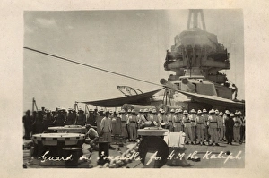 HMS Marlborough - Forecastle Guard awaiting Sultans arrival HMS Marlborough - Forecastle Guard awaiting Sultans arrival
