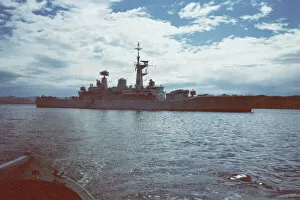 Islands Gallery: HMS Minerva at Stanley harbour