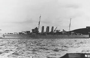 Ww Ii Gallery: HMS Norfolk, British heavy cruiser, WW2