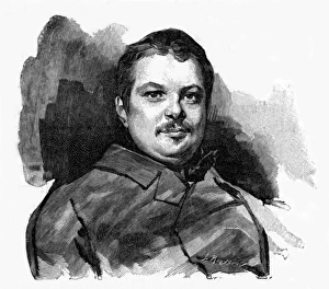 Honore de Balzac engraving by Rousseau Honore de Balzac engraving by Rousseau
