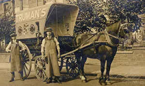 Brewery Gallery: Horse-drawn cart for Trumans Brewery in Ashford, Kent