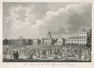 <b class=qtipBold><figcaption>Horse Guards 1804</figcaption></b><br>Horse Guards Parade, after it had been cleared as a parade ground, much frequented by Londoners as a social venue.<br><em>© Mary Evans Picture Library</em> Horse Guards 1804