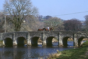 Horses on a bridge, Withypool, Somerset Horses on a bridge, Withypool, Somerset