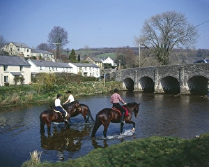 Horses and riders, Withypool, Somerset Horses and riders, Withypool, Somerset