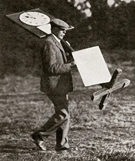The hour and the man - James Braid carries starting clock The hour and the man - James Braid carries starting clock