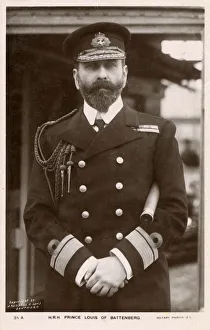 <b class=qtipBold><figcaption>HRH Prince Louis of Battenberg</figcaption></b><br>HRH Prince Louis of Battenberg (1854-1921) - 1st Marquess of Milford Haven - German Prince related to British Royals - 1st Sea Lord in the British Navy - retired due to anti-German sentiment at the start of the first world war. Date: circa 1910<br><em>© Mary Evans / Grenville Collins Postcard Collection</em> HRH Prince Louis of Battenberg