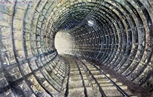 <b class=qtipBold><figcaption>Hudson River Tunnel - 3</figcaption></b><br>Interior view of the Hudson River Tunnel between New York and New Jersey.<br><em>© Mary Evans Picture Library</em> Hudson River Tunnel - 3