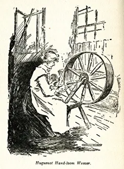 Huguenot Hand-loom Weaver, Alma Street, Bethnal Green Huguenot Hand-loom Weaver, Alma Street, Bethnal Green