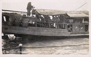 Human-powered Paddler Wheeler Ship, China Human-powered Paddler Wheeler Ship, China