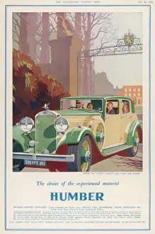 Humber Snipe 80 Motorcar Print - Leaving a Stately Home