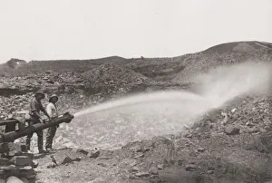 Hydraulic mining, Lydenberg Gold Fields, South Africa Hydraulic mining, Lydenberg Gold Fields, South Africa
