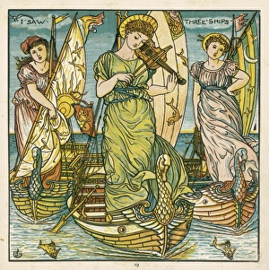 <b class=qtipBold><figcaption>I Saw Three Ships (Wc)</figcaption></b><br>'I saw three ships come sailing by, on New Year's Day in the morning... three pretty girls were in them then...'<br><em>© Mary Evans Picture Library</em> I Saw Three Ships (Wc)
