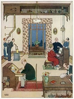 Heath Robinson Collection: An Ideal Home No. IV. Top-Floor Chicken Farm by William Heat