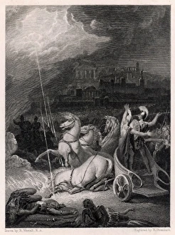 <b class=qtipBold><figcaption>Iliad/Nestor & Tydides</figcaption></b><br>Nestor and Tydides with their chariot and horses and some thunderbolts<br><em>© Mary Evans Picture Library</em> Iliad/Nestor & Tydides