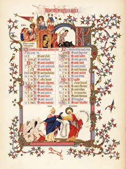 Illuminated calendar for December 1846 Illuminated calendar for December 1846