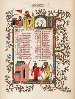 Humphreys Gallery: Illuminated calendar for March 1846
