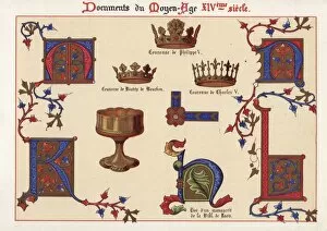 Beatrix Gallery: Illuminated letters, crowns of Philippe V