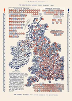 The Illustrated London News Election Map - 1906 The Illustrated London News Election Map - 1906