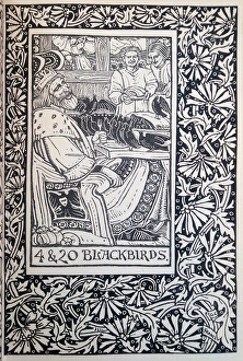 Illustration, Four and Twenty Blackbirds Illustration, Four and Twenty Blackbirds