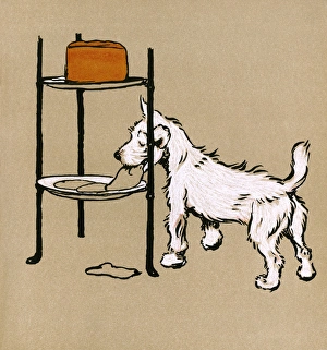 Illustration by Cecil Aldin, The Mongrel Puppy Book Illustration by Cecil Aldin, The Mongrel Puppy Book