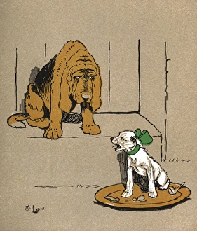Illustration by Cecil Aldin, Puppy Tails Illustration by Cecil Aldin, Puppy Tails