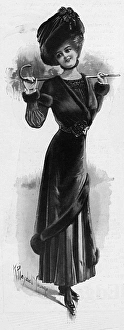 Illustration of a becoming skating costume in the Tatler Illustration of a becoming skating costume in the Tatler