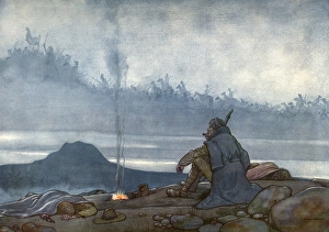 Illustration, A Song of the English, Campfire Illustration, A Song of the English, Campfire