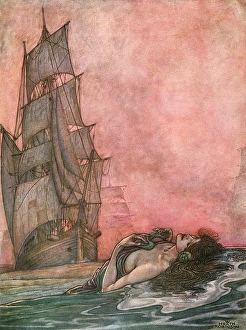 Illustration, A Song of the English, The Sea Illustration, A Song of the English, The Sea
