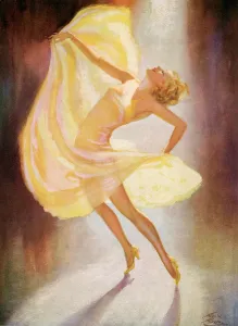 The Dancer Print in Diaphanous Yellow Dress