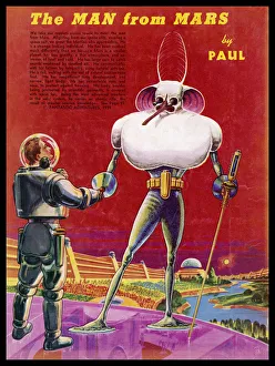 Imaginary inhabitant of the planet Mars Imaginary inhabitant of the planet Mars