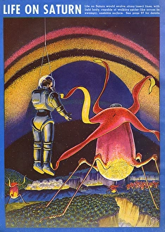 Imaginary inhabitant of the planet Saturn Imaginary inhabitant of the planet Saturn
