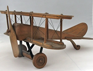 Imperial German biplane, wooden model, WW1 Imperial German biplane, wooden model, WW1