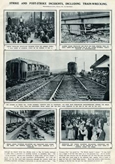 Commuters Gallery: Incidents including train-wrecking: General Strike 1926