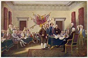 Independence Declaration Print: Signing in Philadelphia 1776