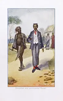 Christian Convert and a Pariah Print, circa 1907