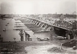 India - Hooghly Bridge, pontoon, Calcutta, Kolkata India - Hooghly Bridge, pontoon, Calcutta, Kolkata