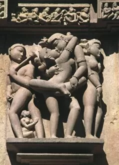 Madhya Gallery: INDIA. MADHYA PRADESH. Khajraho. Reliefs with