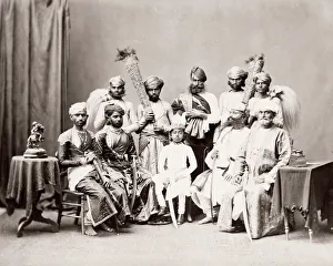Orient Gallery: India - a maharaja, child prince and his officials 1860s