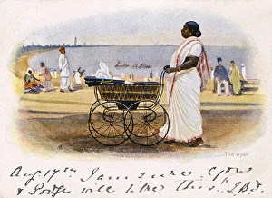Poona Gallery: Indian Nursemaid with perambulator - Pune, India